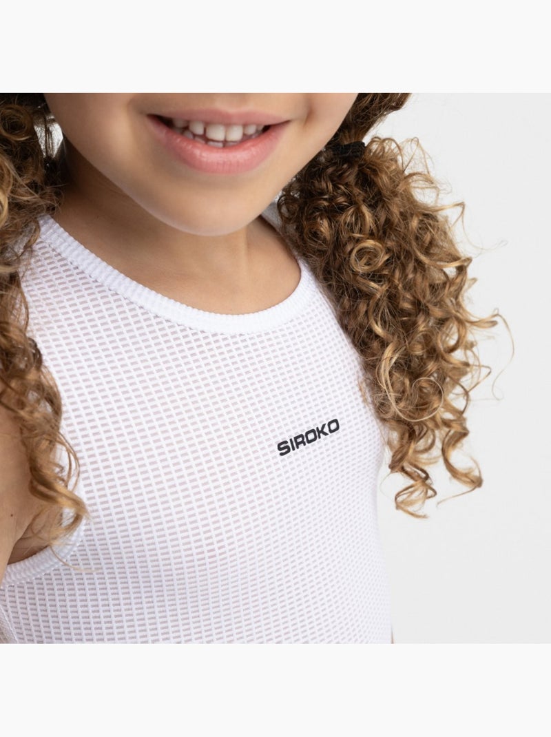 Camisola interior de ciclismo para rapariga Branco - Kiabi
