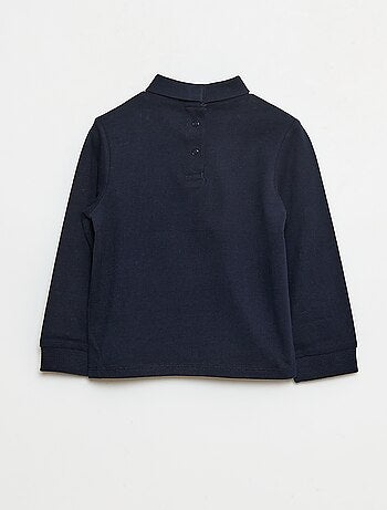 Camisola interior de gola alta com estampado em relevo