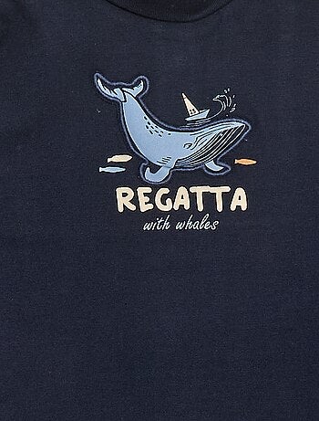 Camisola interior de gola alta com estampado em relevo