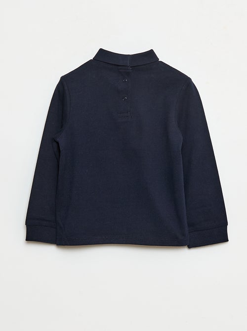 Camisola interior de gola alta com estampado em relevo - Kiabi