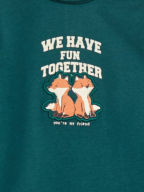 Camisola interior de gola alta com estampado em relevo - Kiabi