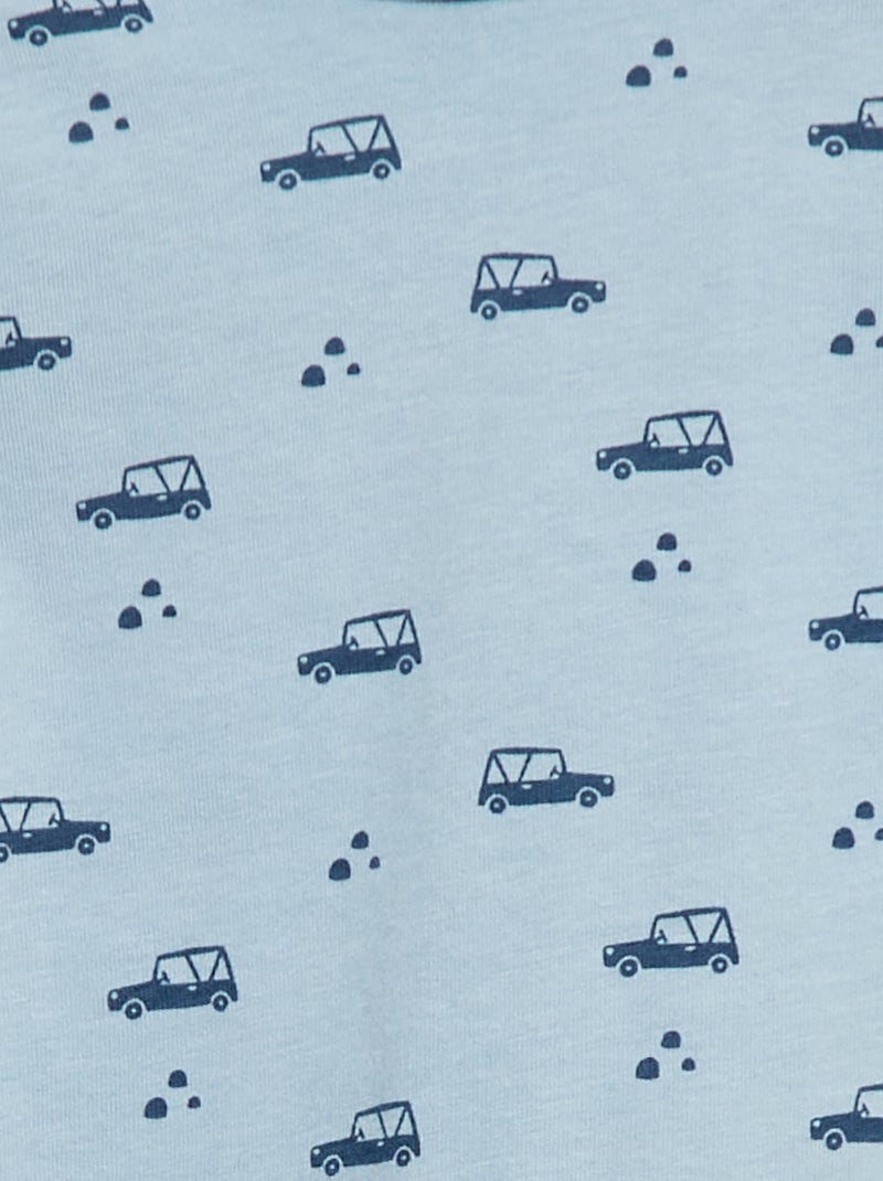 Camisola interior de gola alta com padrão Azul - Kiabi