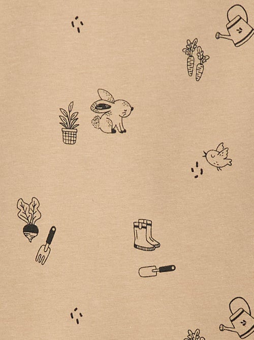 Camisola interior de gola alta com padrão - Kiabi