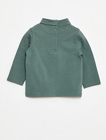 Camisola interior de gola alta com estampado