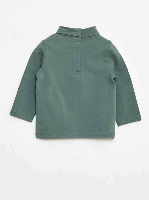 Camisola interior de gola alta com padrão - Kiabi