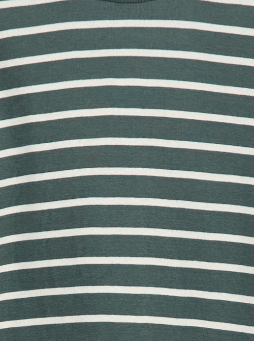 Camisola interior de gola alta com riscas - Kiabi