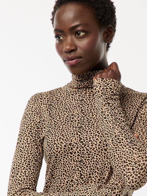 Camisola interior de gola alta e mangas compridas - Kiabi