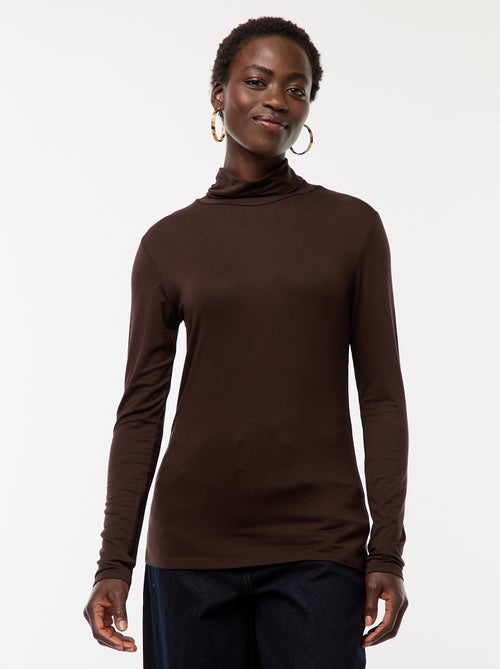 Camisola interior de gola alta e mangas compridas - Kiabi