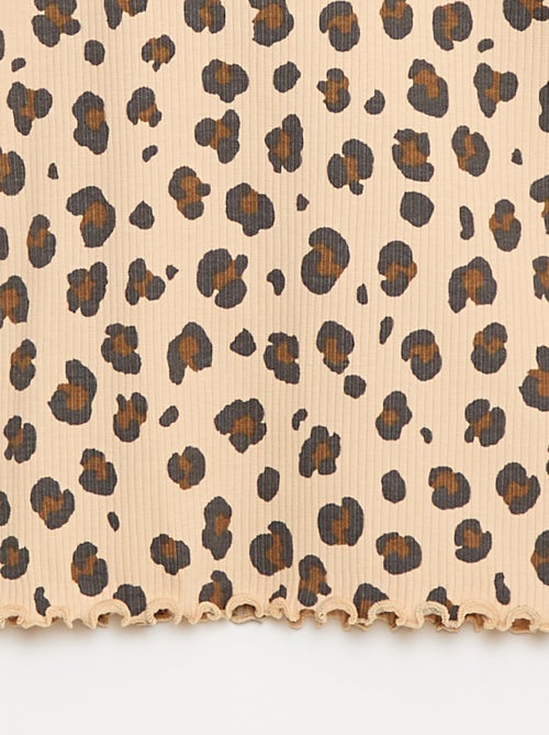 Camisola interior de gola alta em canelado de algodão - Kiabi