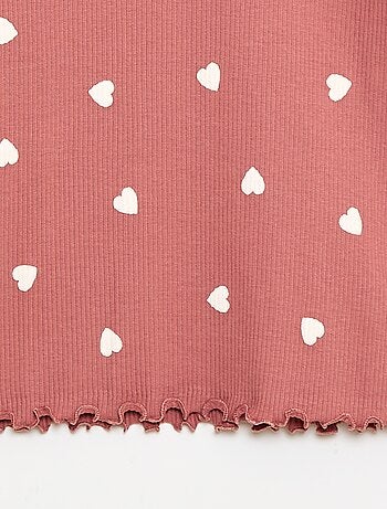 Camisola interior de gola alta em malha de algodão