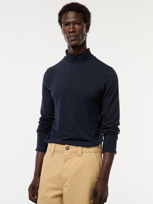 Camisola interior de gola alta lisa - Kiabi