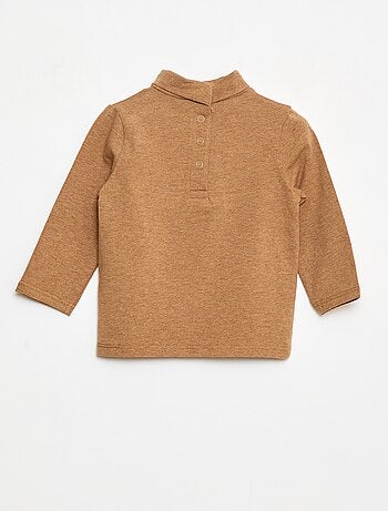 Camisola interior de gola alta lisa