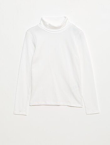 Camisola interior de gola alta lisa