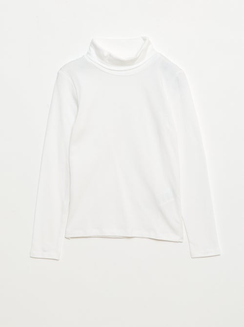 Camisola interior de gola alta lisa - Kiabi