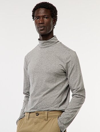 Camisola interior de gola alta lisa