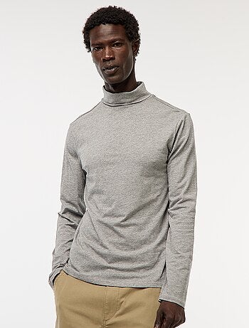 Camisola interior de gola alta lisa