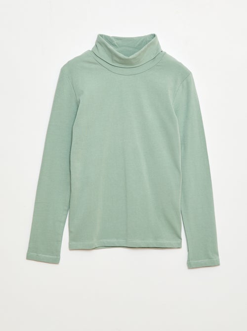 Camisola interior de gola alta lisa - Kiabi