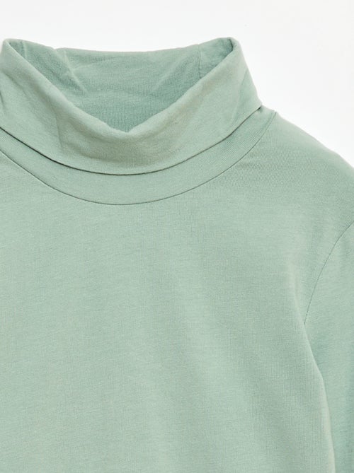 Camisola interior de gola alta lisa - Kiabi