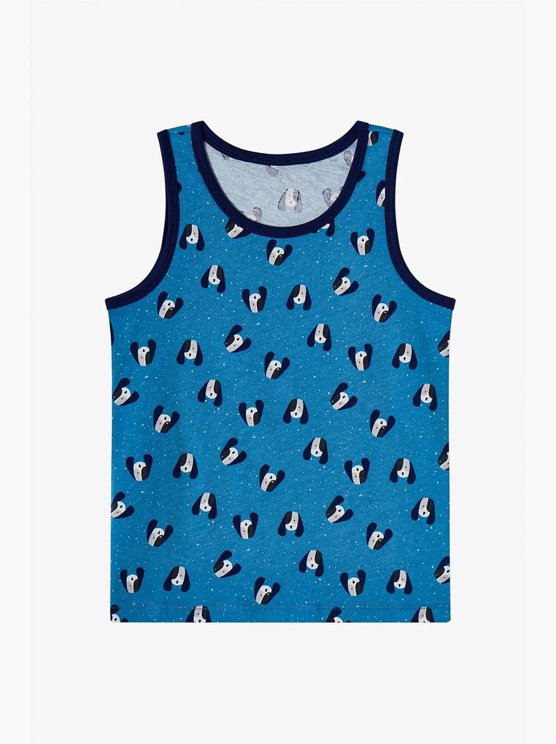 Camisola interior de menino paws for joy penti Azul Branco Preto - Kiabi