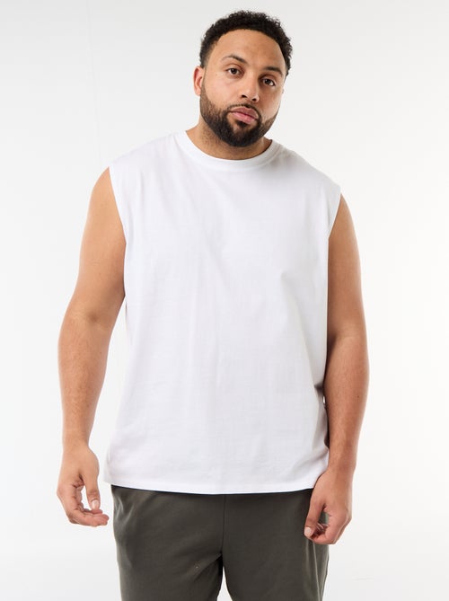 Camisola interior lisa de algodão - Kiabi