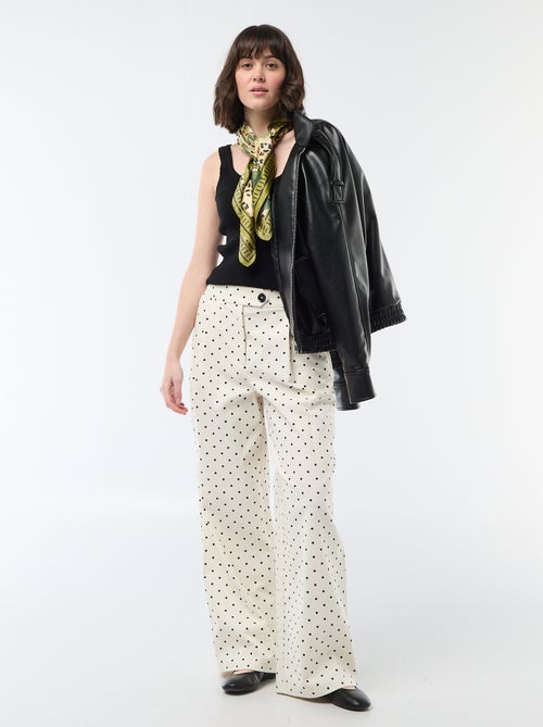 Camisola interior lisa em material canelado - Kiabi