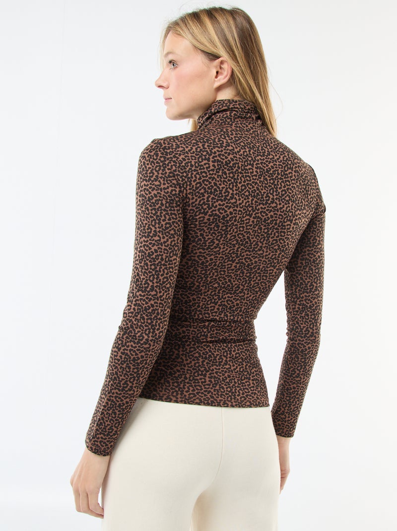 Camisola interior térmica efeito segunda pele Castanho - Kiabi