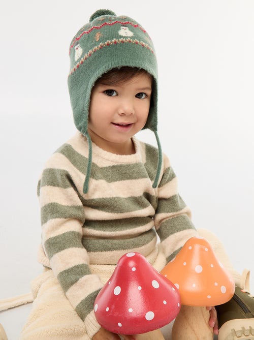 Camisola jacquard às riscas - Kiabi