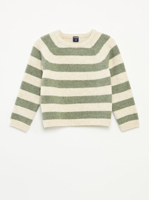 Camisola jacquard às riscas - Kiabi