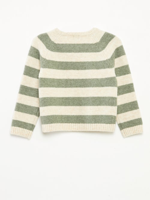 Camisola jacquard às riscas - Kiabi