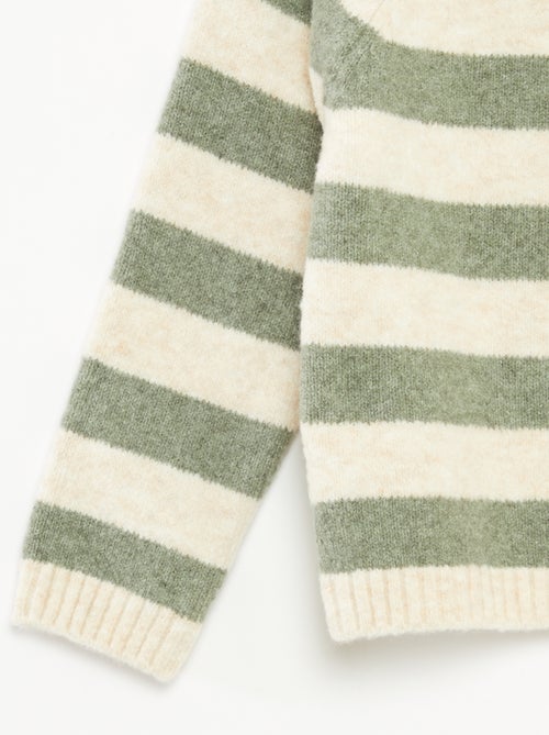 Camisola jacquard às riscas - Kiabi