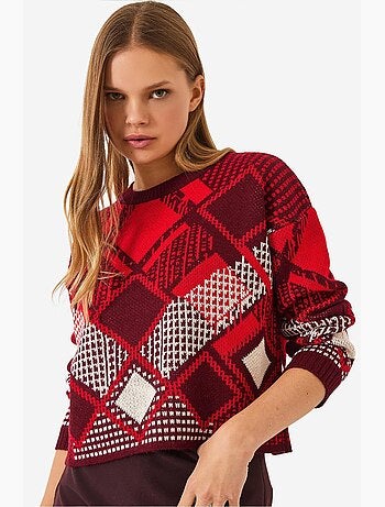 Camisola jacquard com padrão baklava lucci