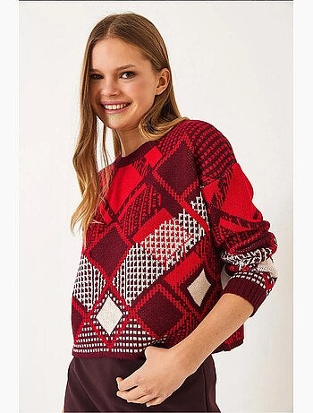 Camisola jacquard com padrão baklava lucci
