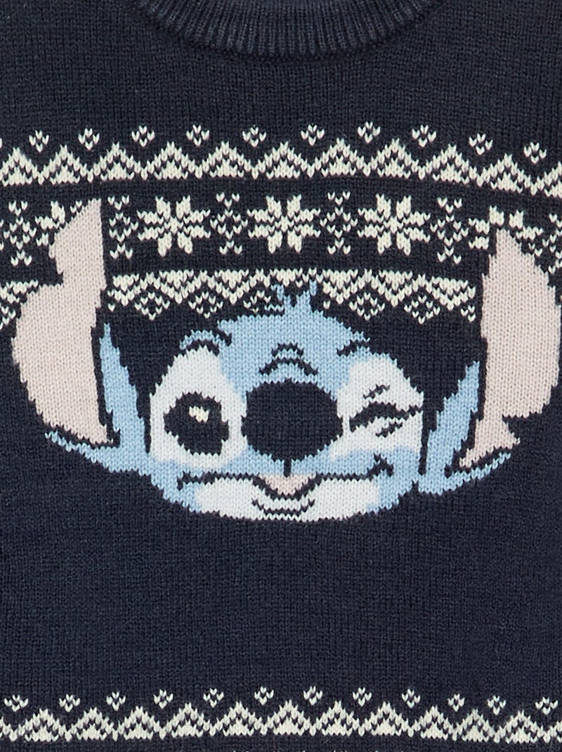 Camisola jacquard \'Disney\' \'Stitch\' Azul - Kiabi