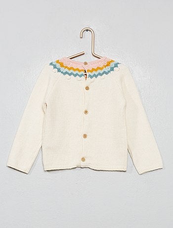 Camisola jacquard e pompons - Kiabi