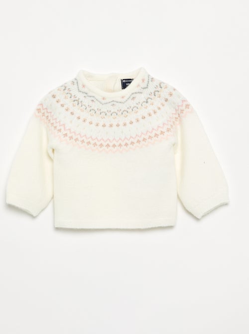 Camisola jacquard em malha de ponto grosso - Kiabi