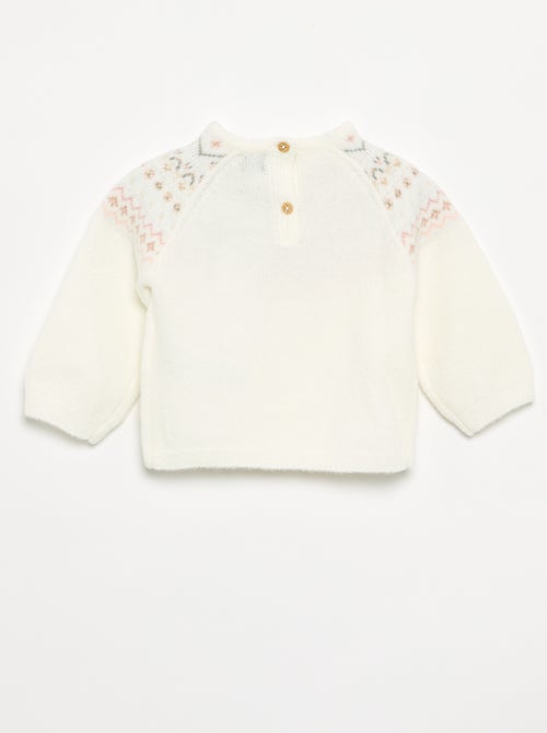 Camisola jacquard em malha de ponto grosso - Kiabi