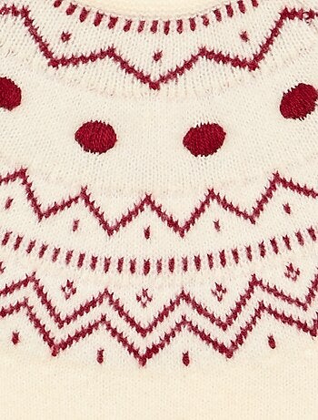 Camisola jacquard em malha de ponto grosso