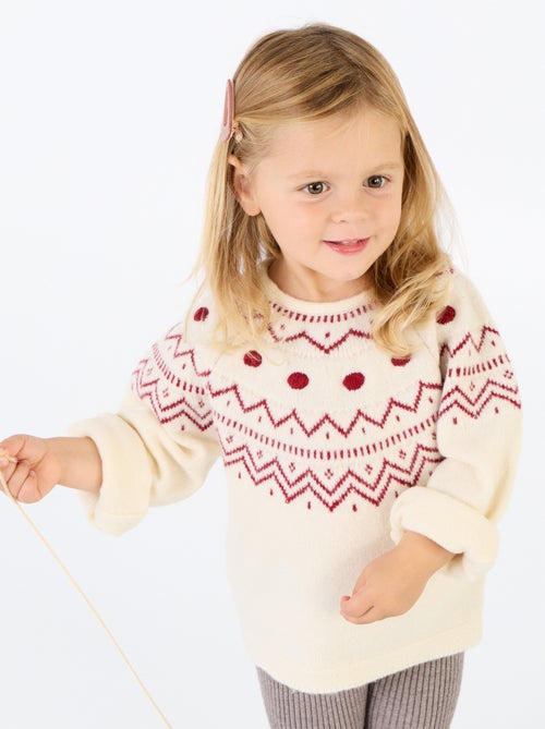 Camisola jacquard em malha de ponto grosso - Kiabi