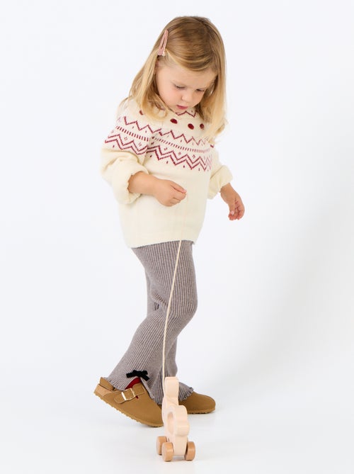 Camisola jacquard em malha de ponto grosso - Kiabi