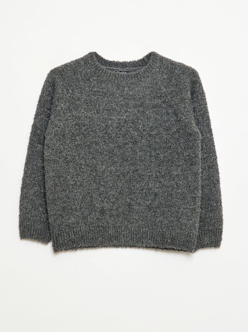 Camisola jacquard gola redonda lisa - Kiabi