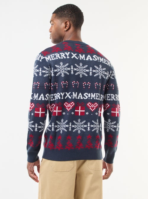 Camisola jacquard gola redonda Natal - Kiabi