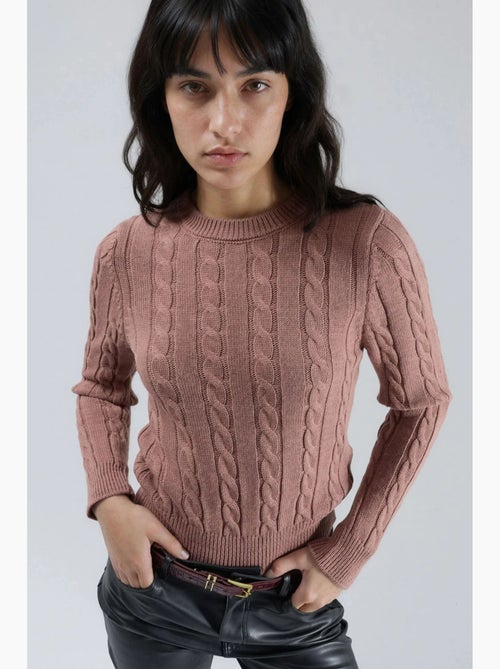 Camisola justa de malha com tranças my fashion - Kiabi