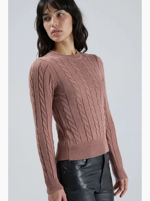 Camisola justa de malha com tranças my fashion - Kiabi
