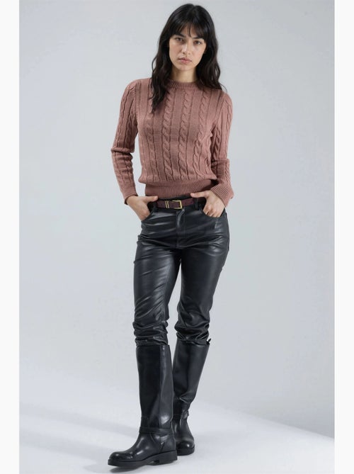 Camisola justa de malha com tranças my fashion - Kiabi