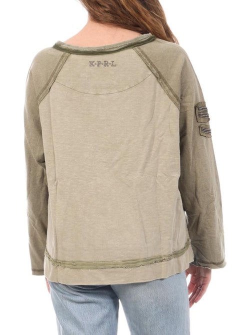 Camisola Kaki Kaporal SHAM para Mulher - Kiabi Camisola Kaki Kaporal SHAM para Mulher - Kiabi