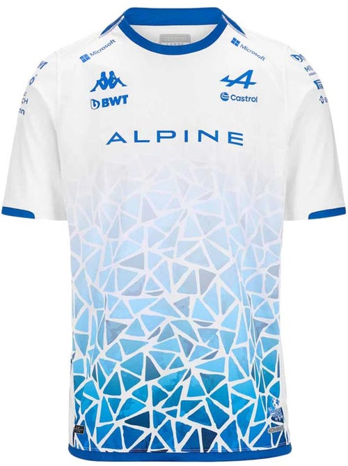 Camisola kappa kombat barcelona f1 alpine 2024 branca/azul menino - Kiabi