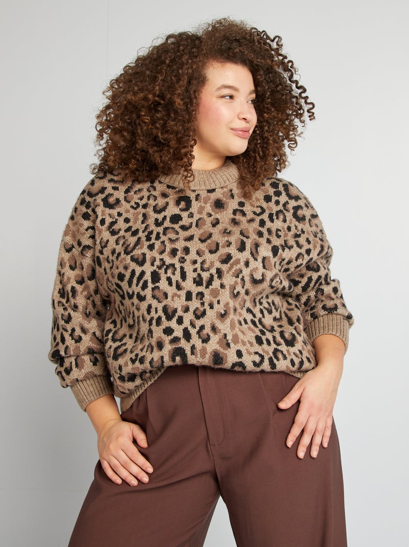 Camisola leopardo CASTANHO - Kiabi