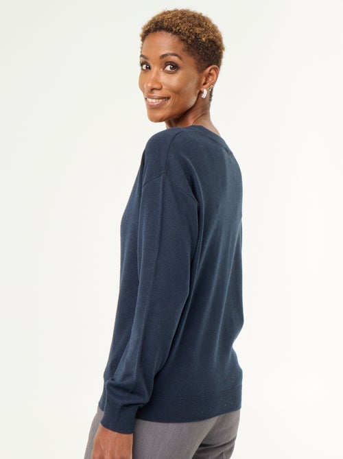 Camisola leve com decote em V - Kiabi Camisola leve com decote em V - Kiabi