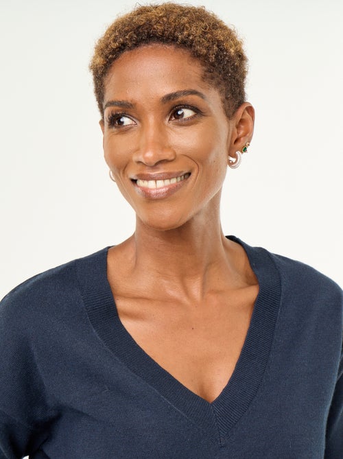 Camisola leve com decote em V - Kiabi Camisola leve com decote em V - Kiabi
