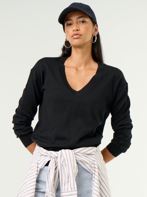 Camisola leve com decote em V - Kiabi